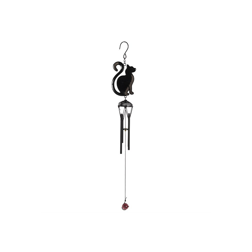 Black Cat Profile Windchime