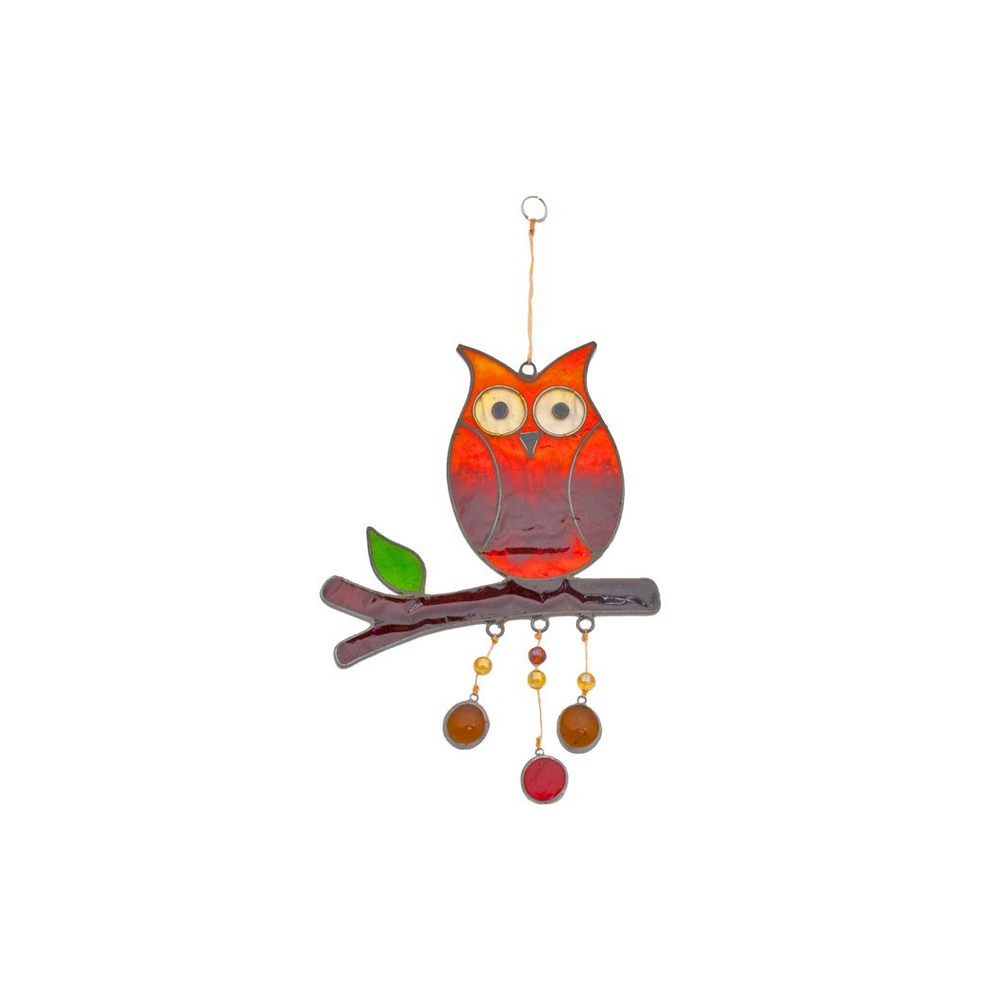 Owl On A Branch Suncatcher