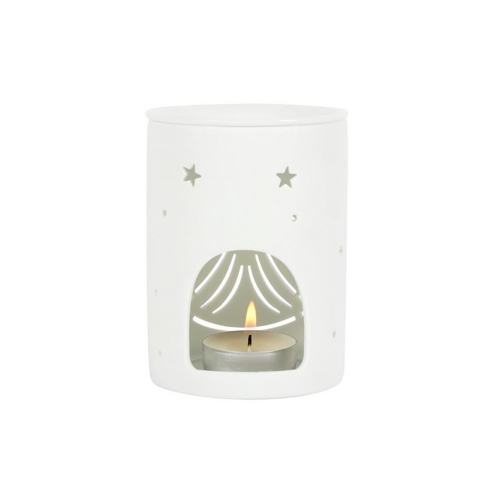 White Angel Cut Out Oil Burner