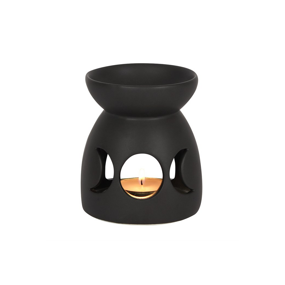 Black Triple Moon Cut Out Oil Burner