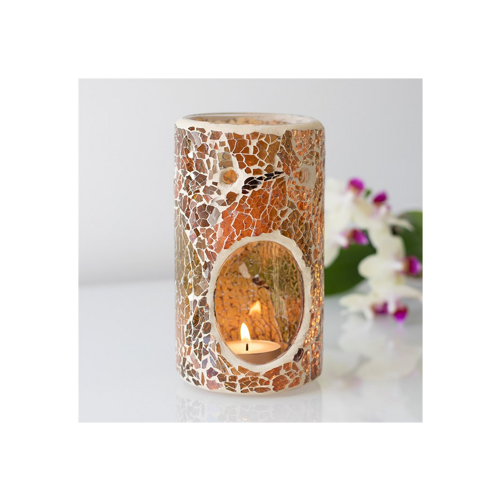 Pillar Brown Crackle Oil Burner