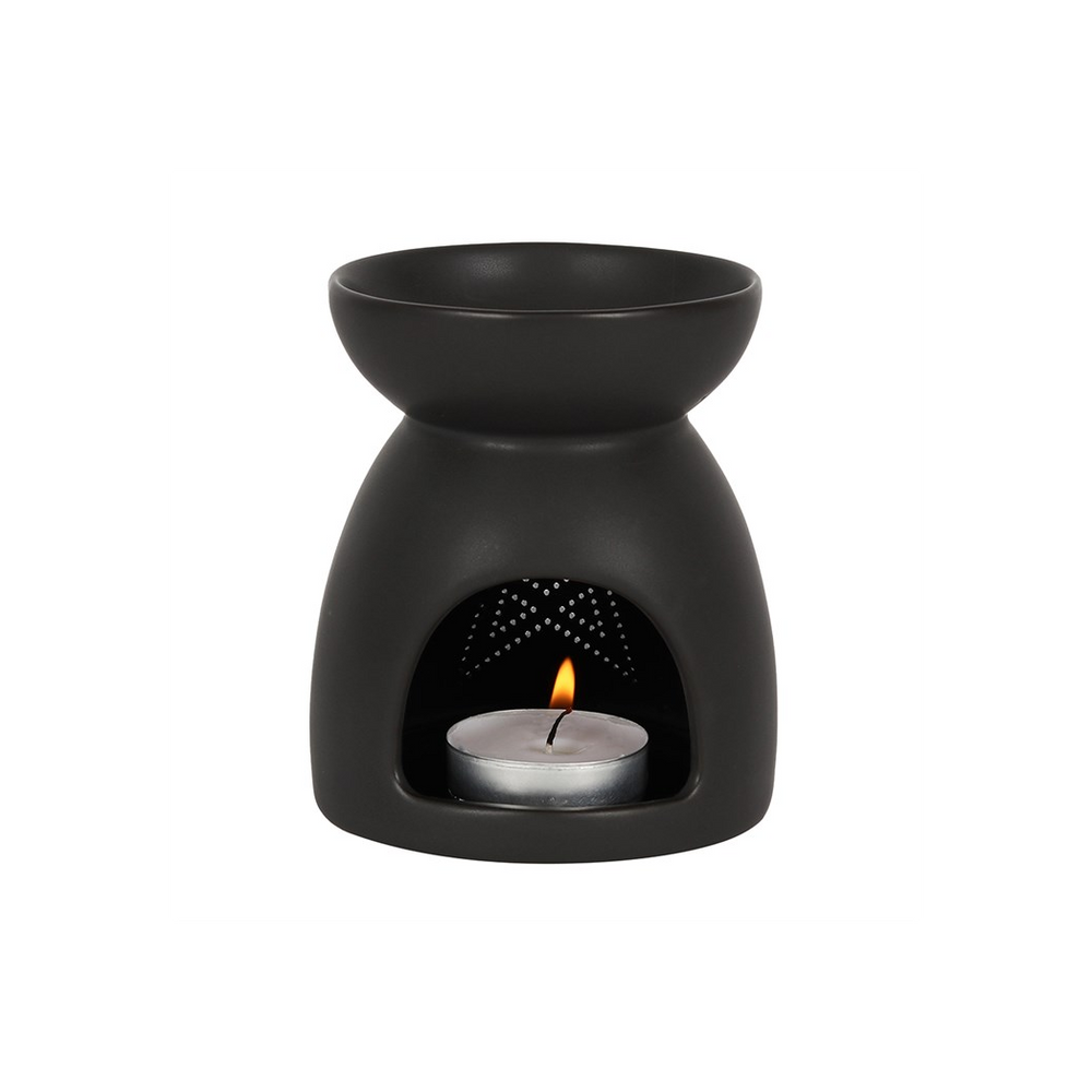 Black Pentagram Cut Out Oil Burner