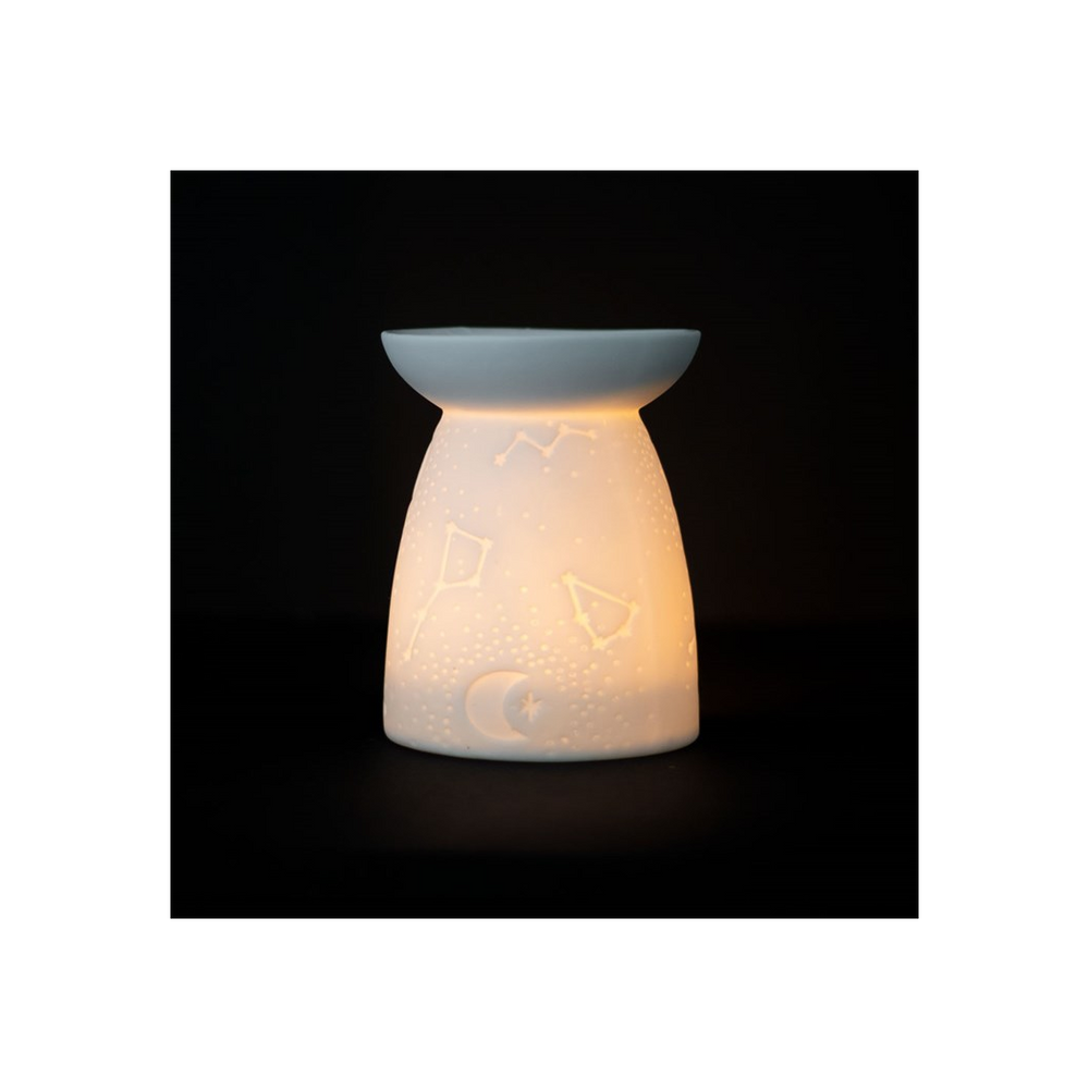 White Ceramic Constellation Oil Burner