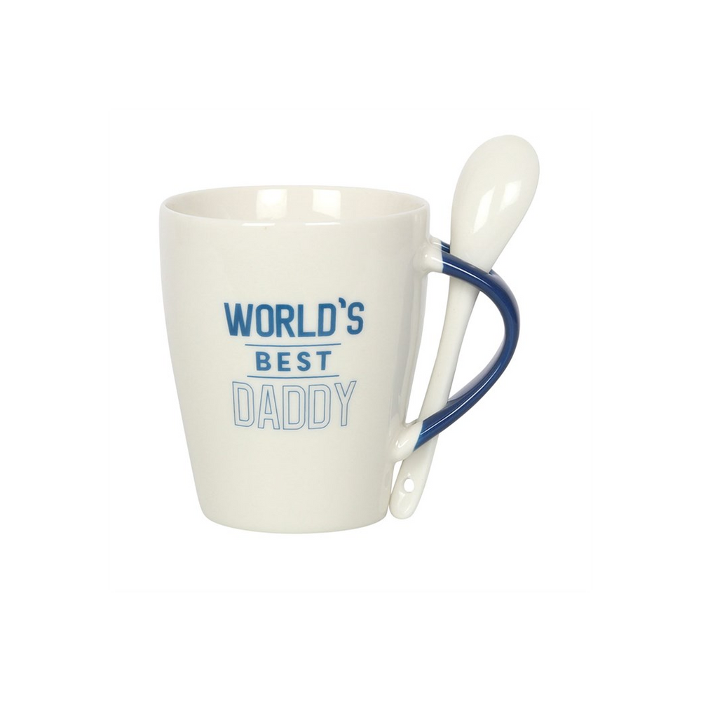 World's Best Daddy Ceramic Mug and Spoon Set