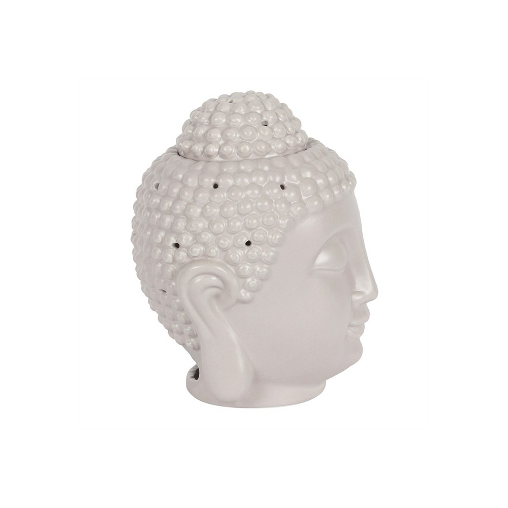 Large Grey Buddha Head Oil Burner