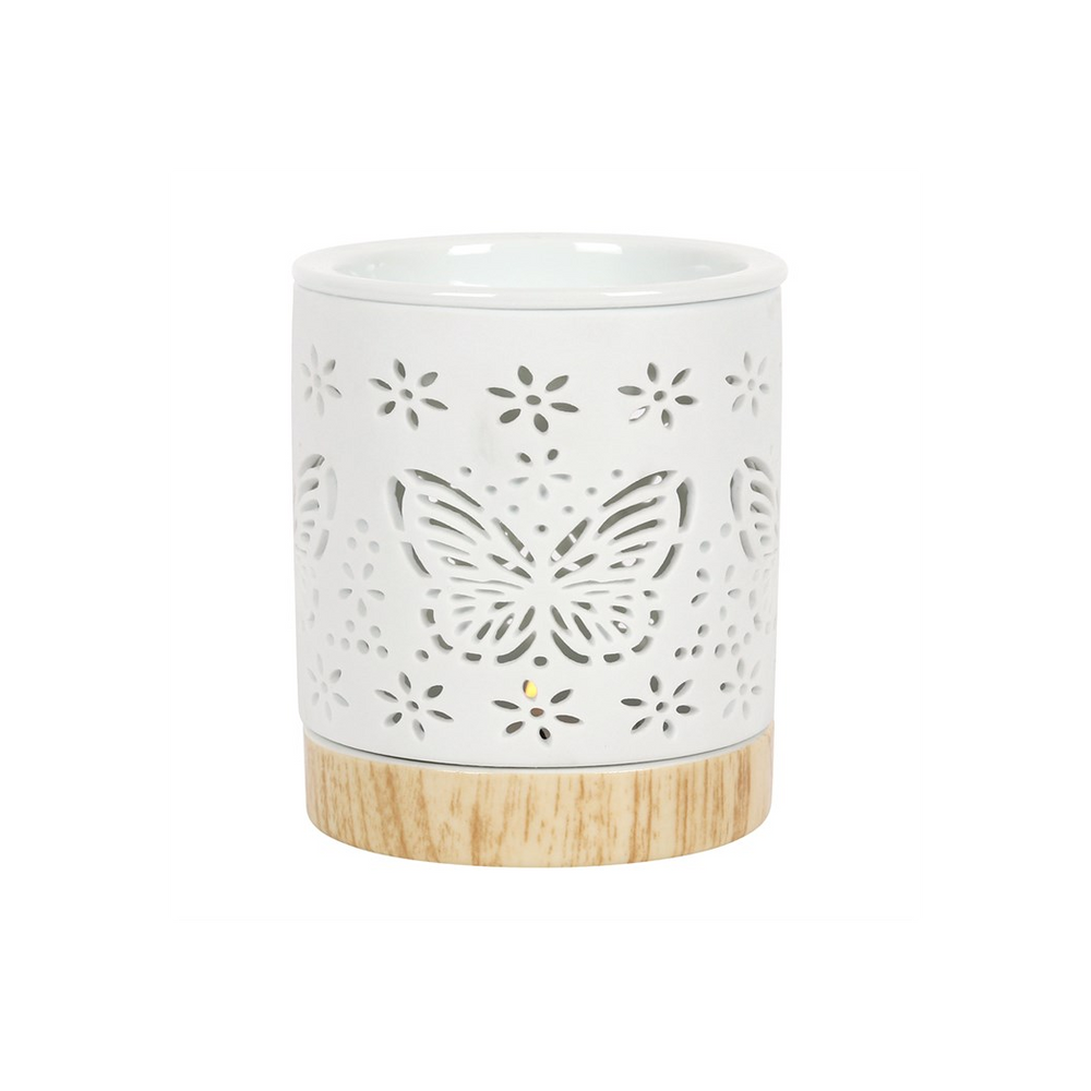 Matte Ceramic Butterfly Oil Burner