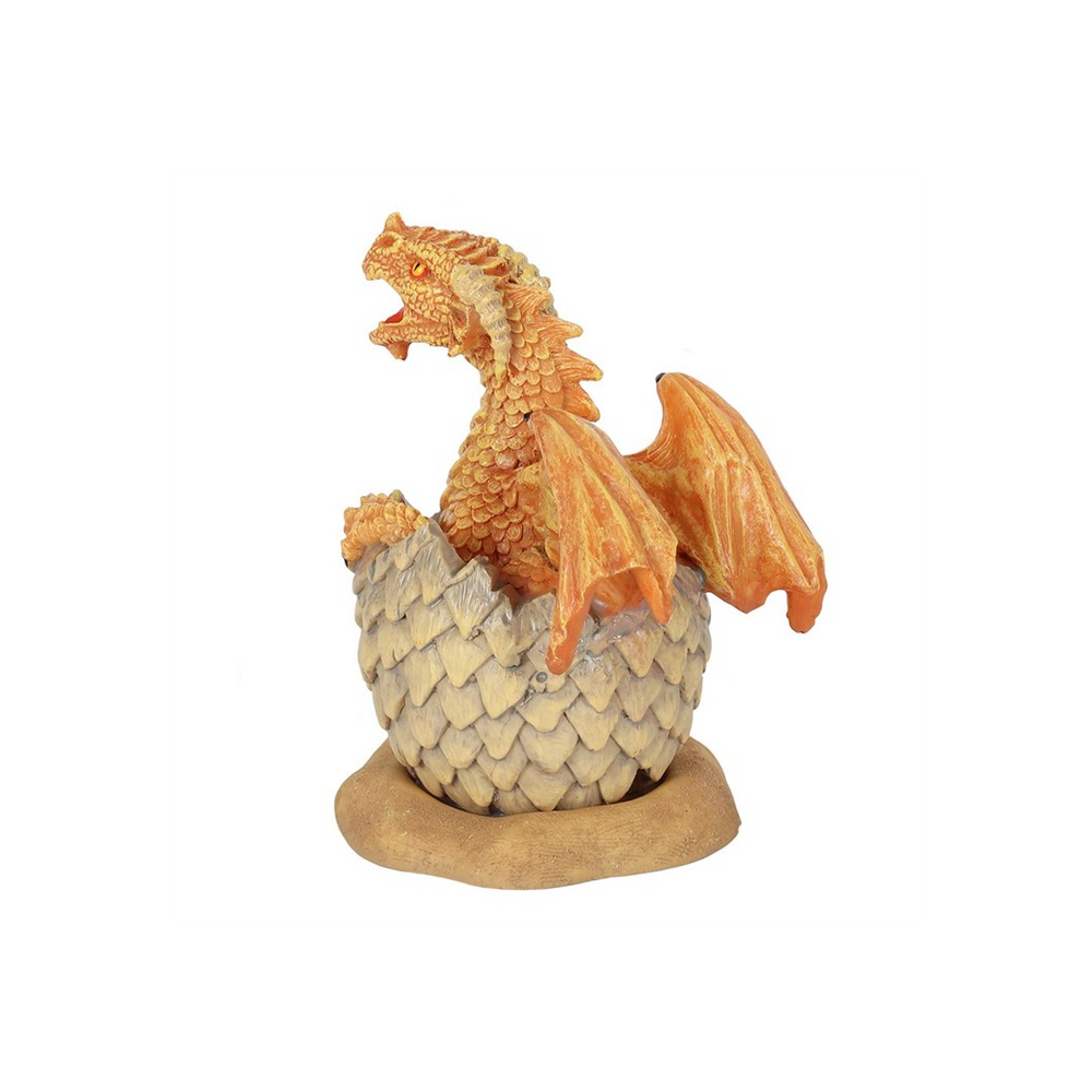 Yellow Hatching Dragon Incense Cone Burner