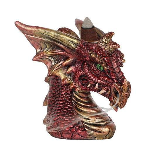 Small Red Dragon Head Backflow Incense Burner