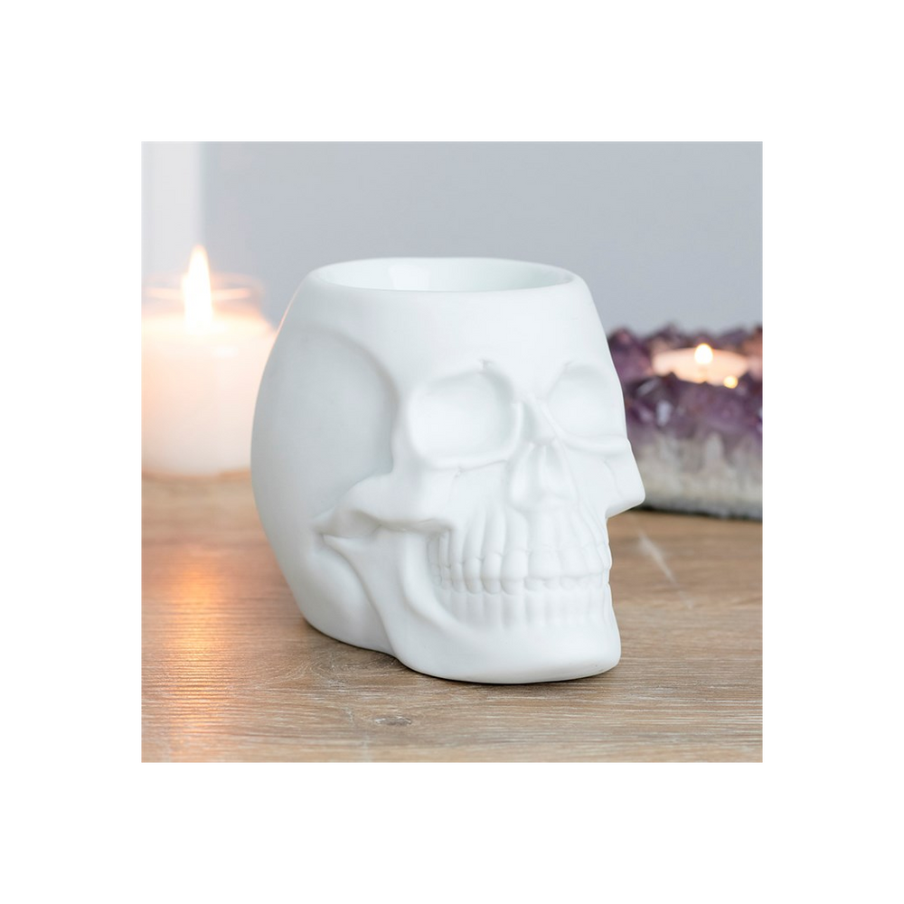 White Skull Oil Burner