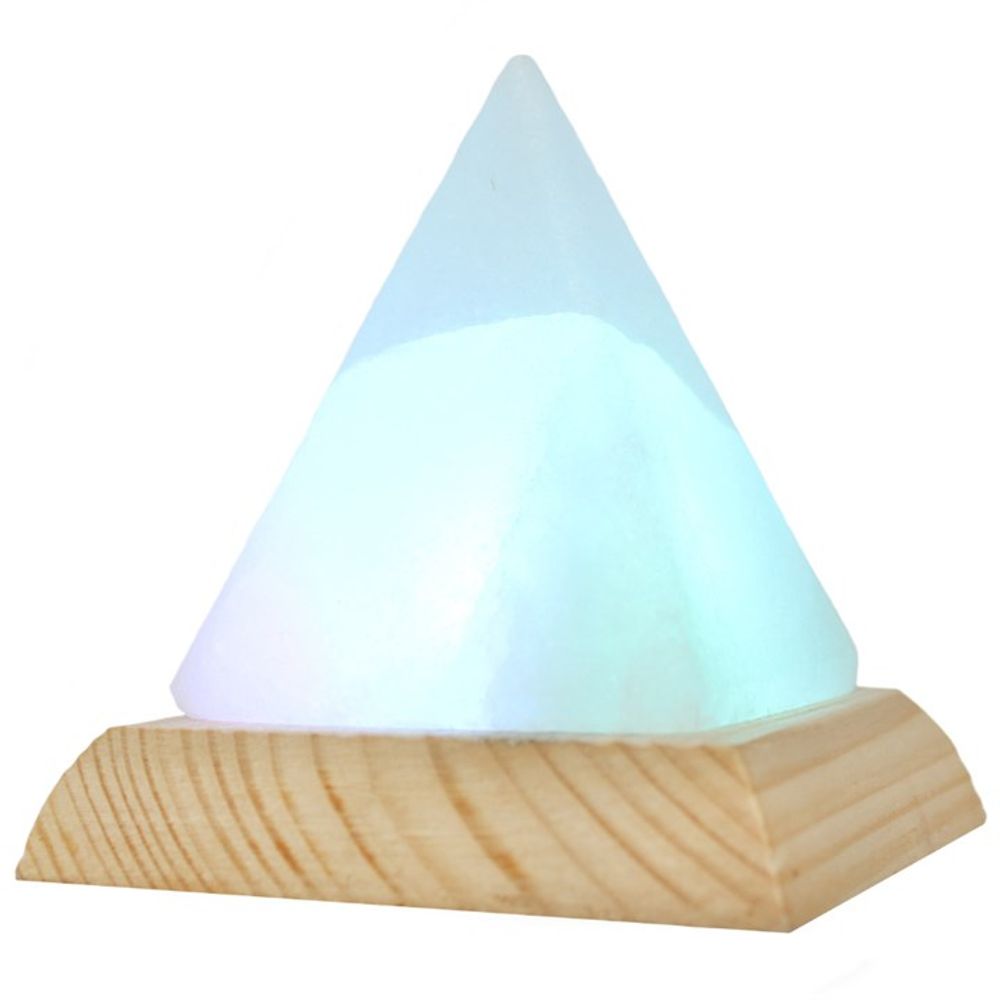 Pyramid White USB Salt Lamp