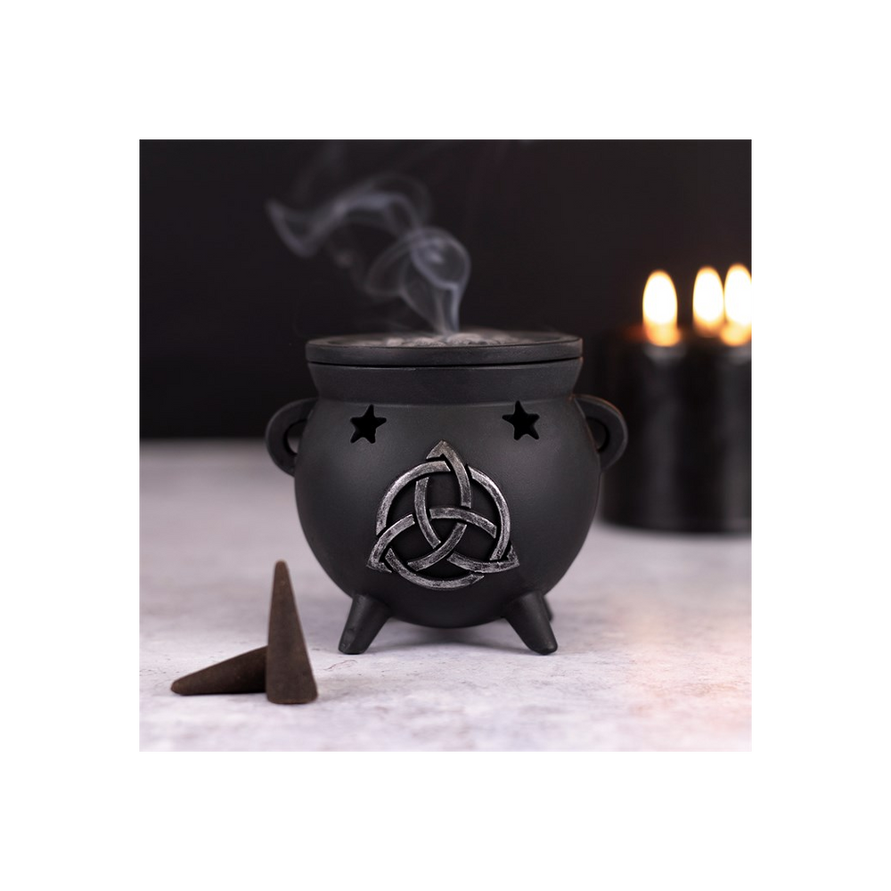 Triquetra Cauldron Incense Cone Holder