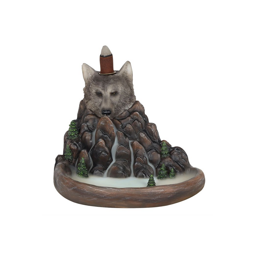 Grey Wolf Cliff Backflow Incense Burner