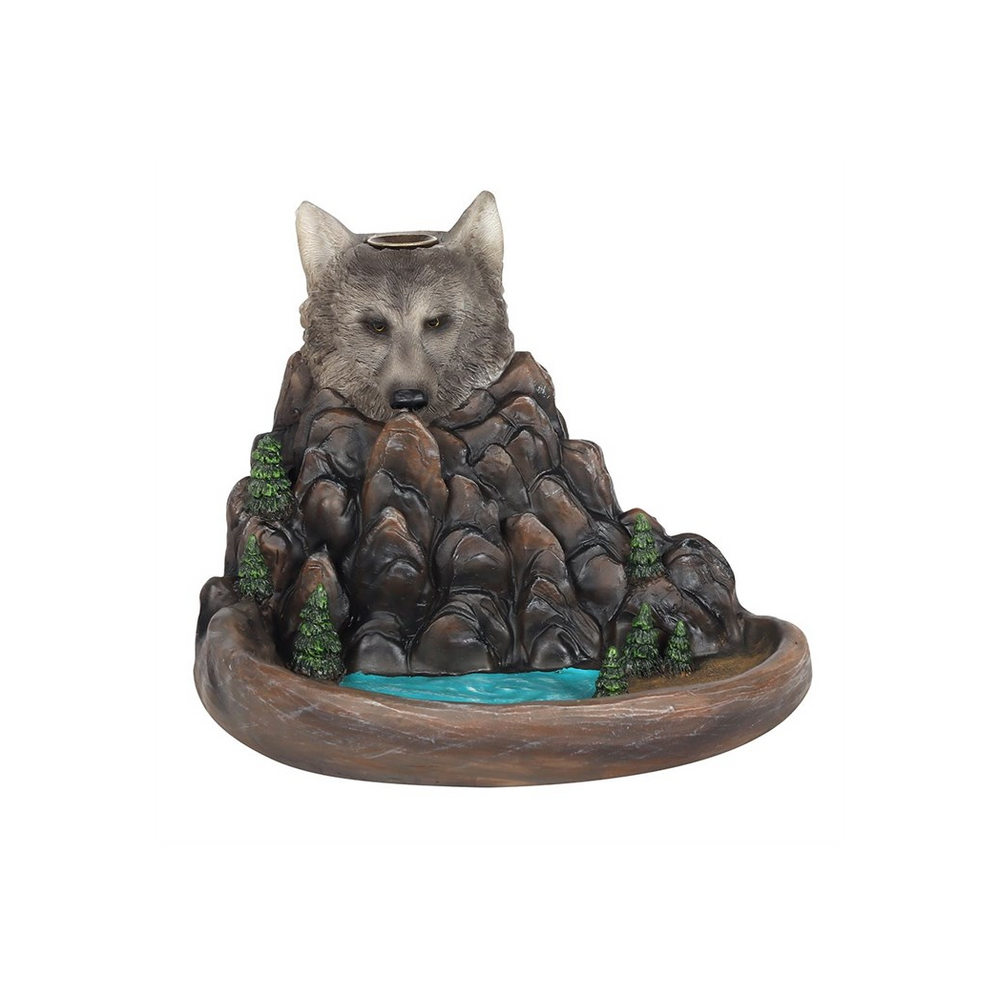 Grey Wolf Cliff Backflow Incense Burner