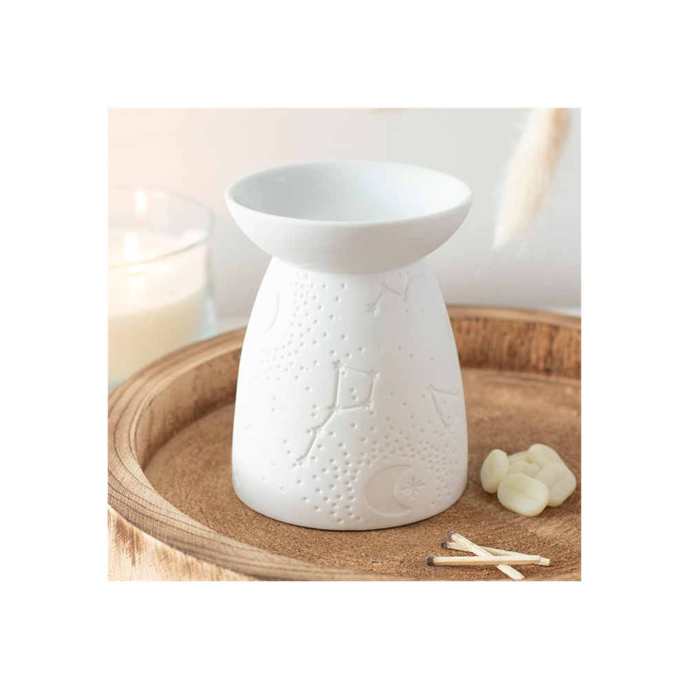 White Ceramic Constellation Oil Burner