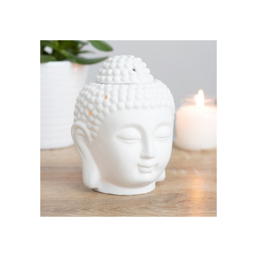 White Buddha Head Oil Burner