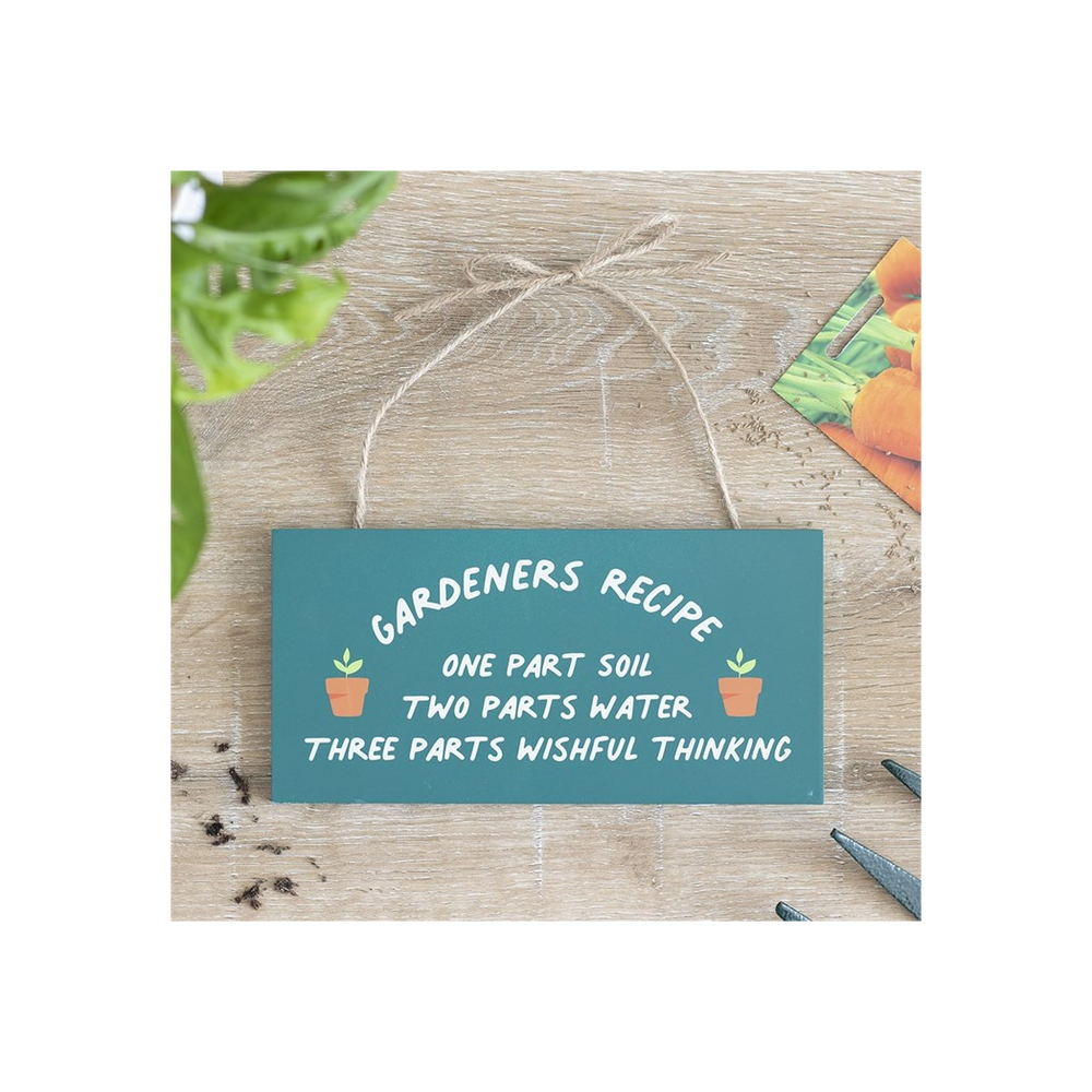 Gardeners Recipe Hanging Sign