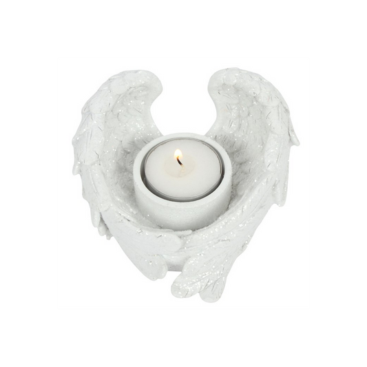 Glitter Angel Wing Candle Holder
