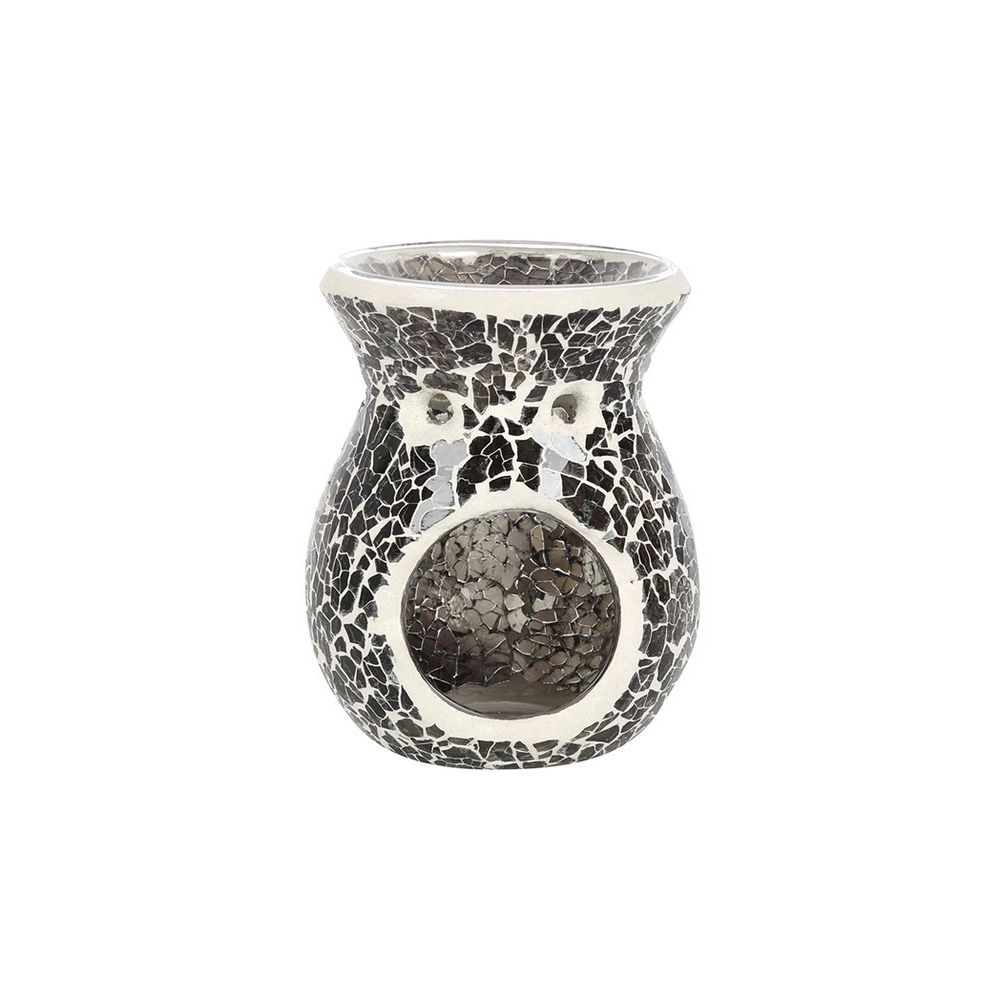 Small Gunmetal Grey Crackle Oil Burner