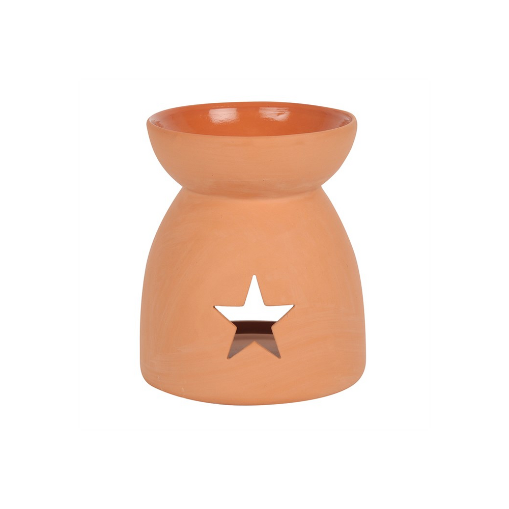 Star Cutout Terracotta Effect Oil Burner