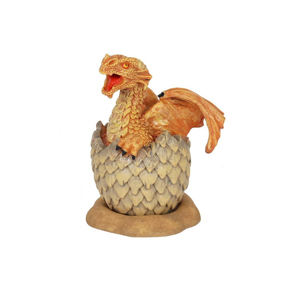 Yellow Hatching Dragon Incense Cone Burner