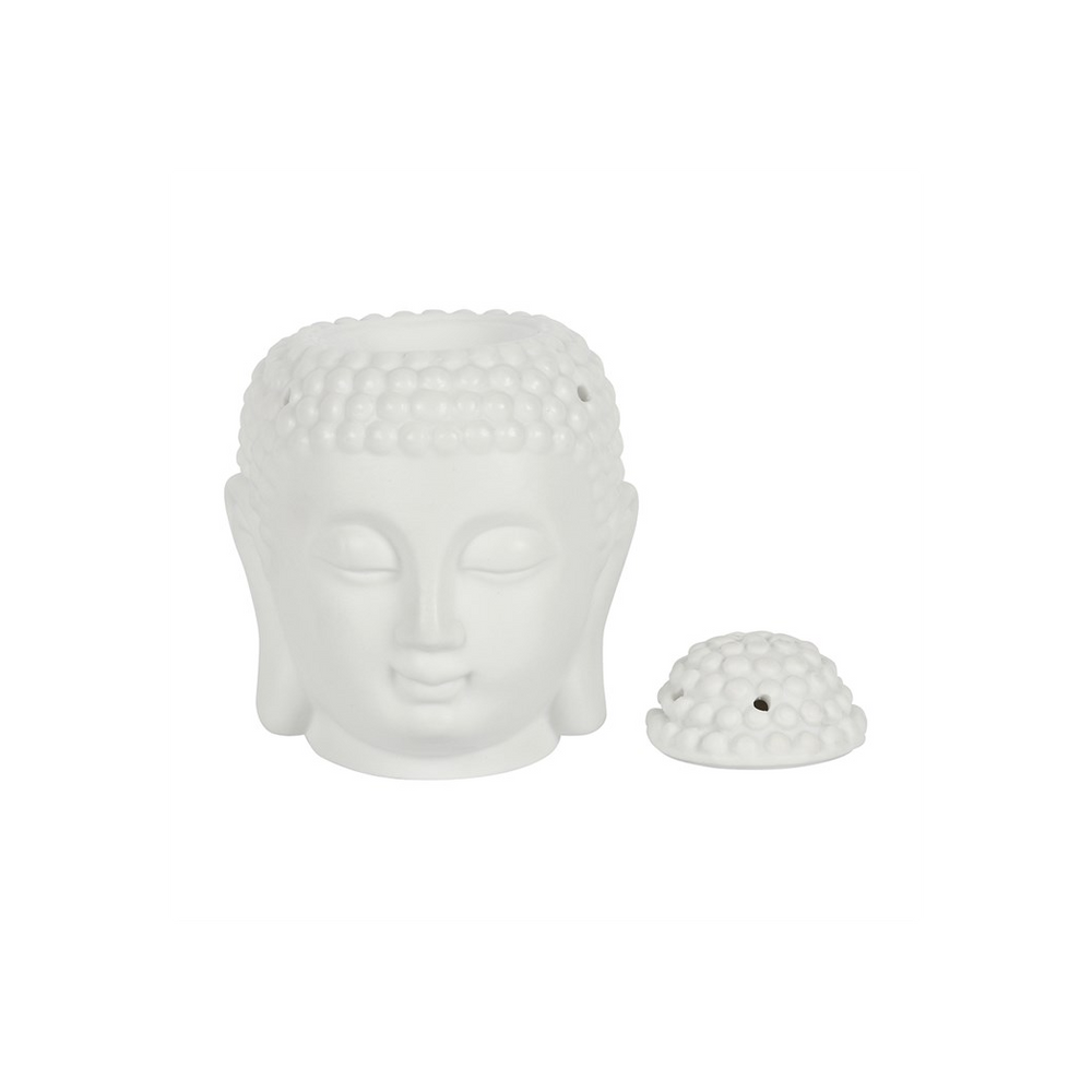 White Buddha Head Oil Burner