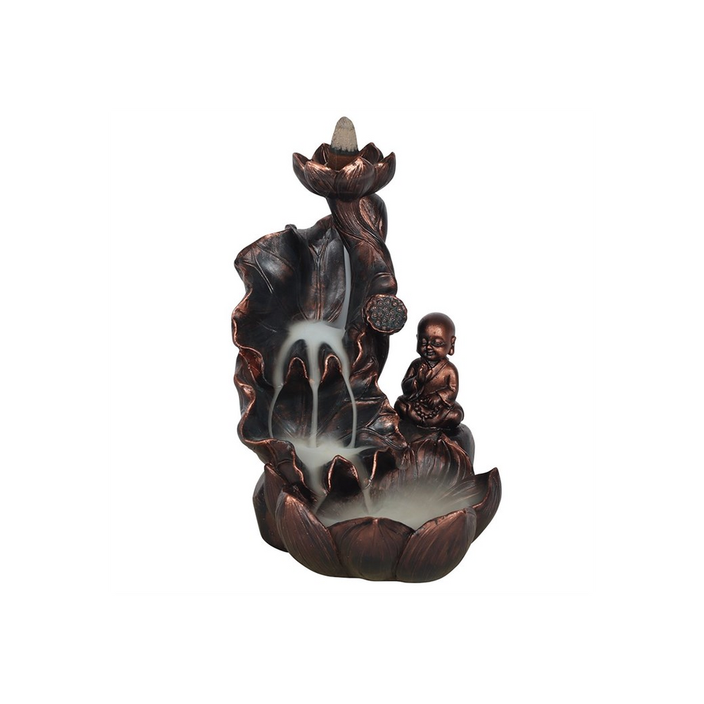 Bronze Effect Buddha Backflow Incense Burner