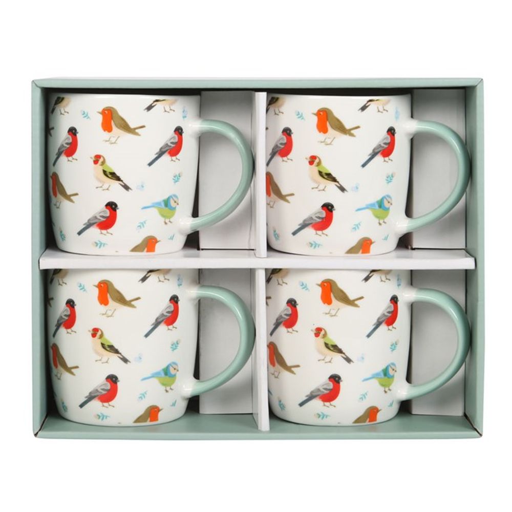 Set of 4 Garden Bird Mugs