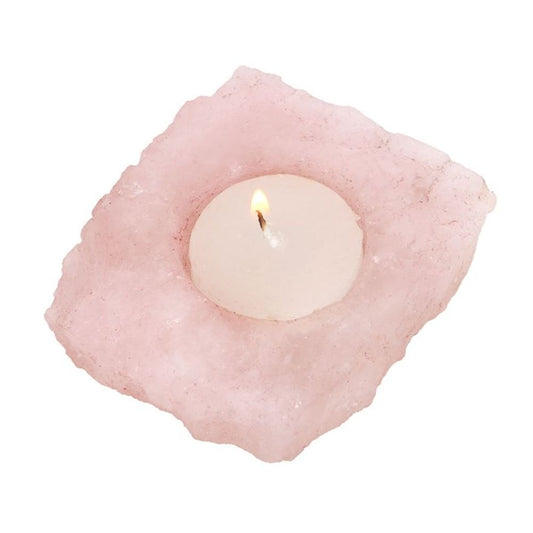 Rose Quartz Tealight Candle Holder