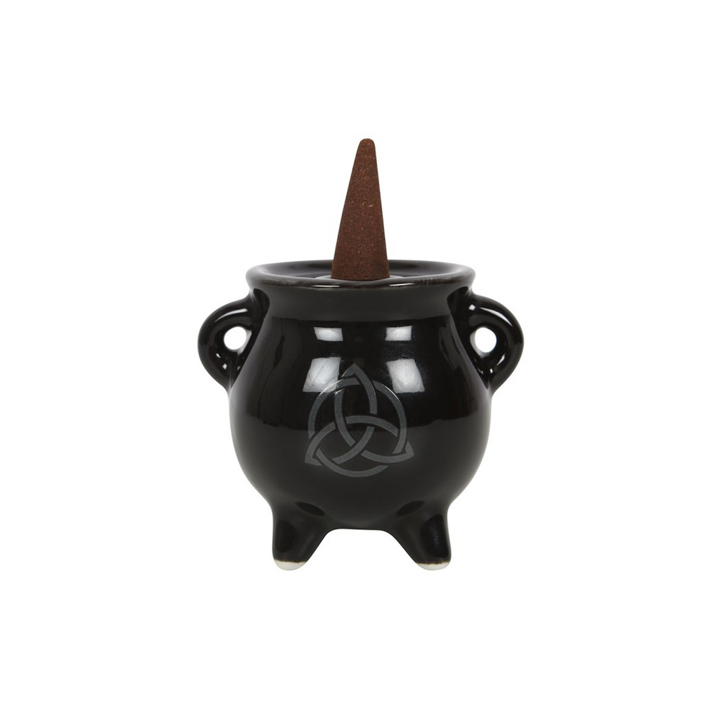 Triquetra Cauldron Ceramic Incense Holder