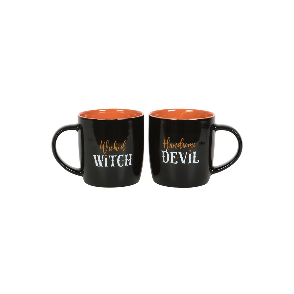 Wicked Witch and Handsome Devil Couples Mug Set