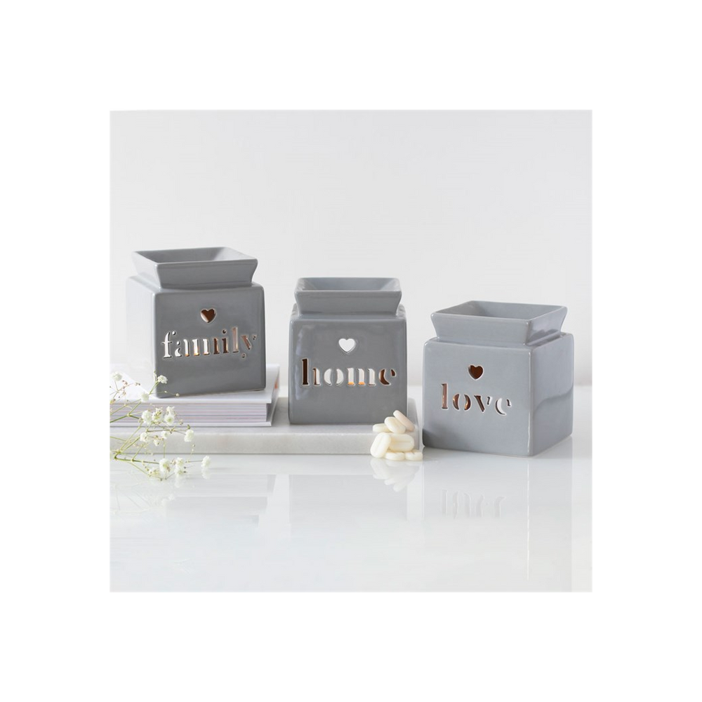 Grey Love Cut Out Oil Burner