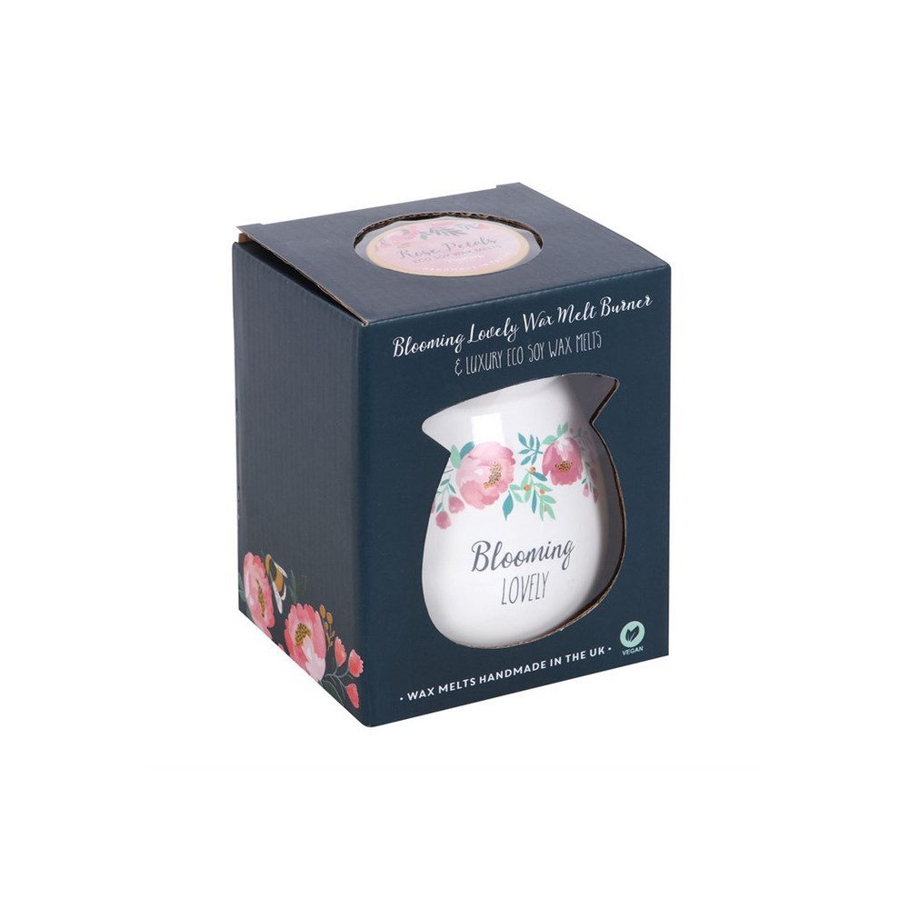 Large Blooming Lovely Wax Melt Burner Gift Set