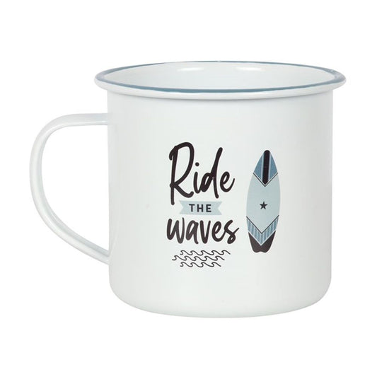 Ride The Waves Enamel Mug