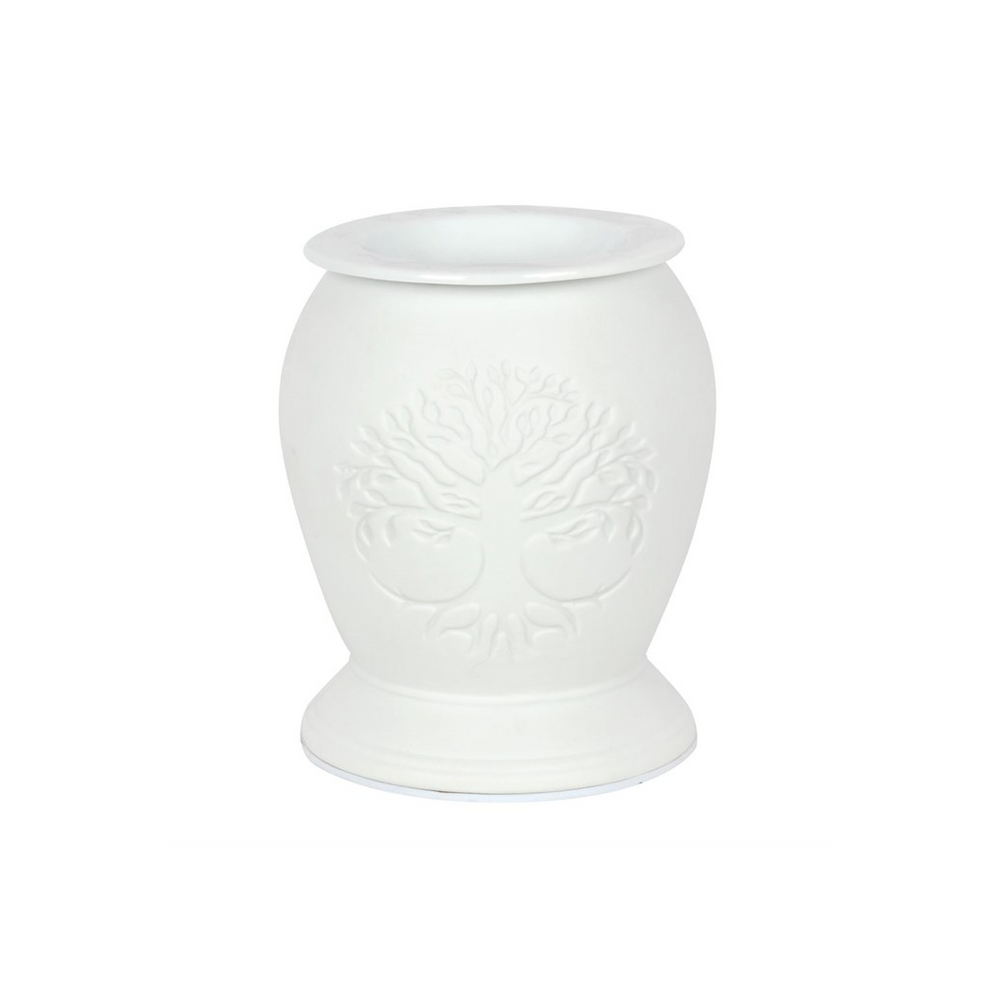 Tree of Life White Ceramic Electric Oil Burner