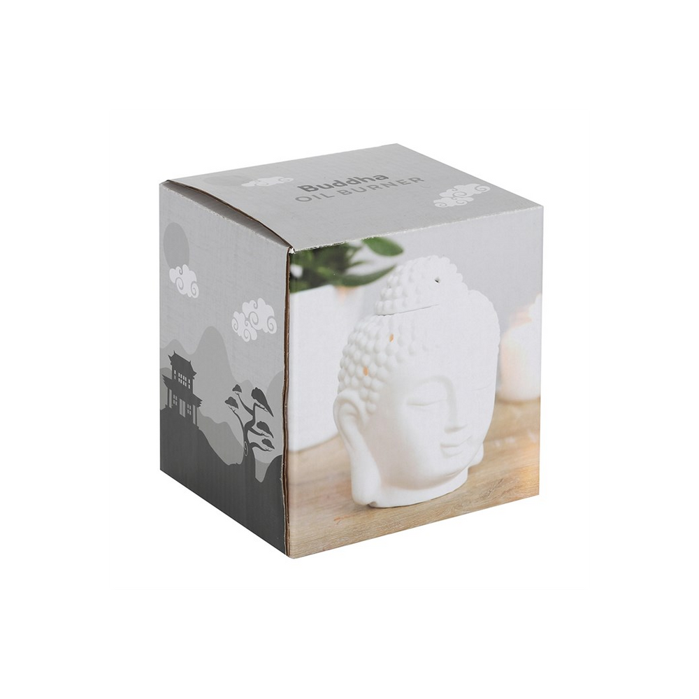 White Buddha Head Oil Burner