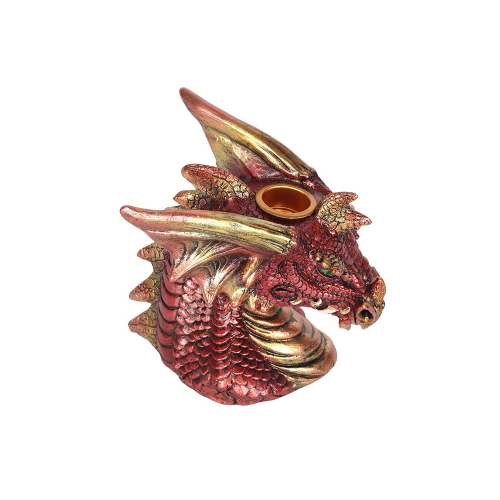 Small Red Dragon Head Backflow Incense Burner