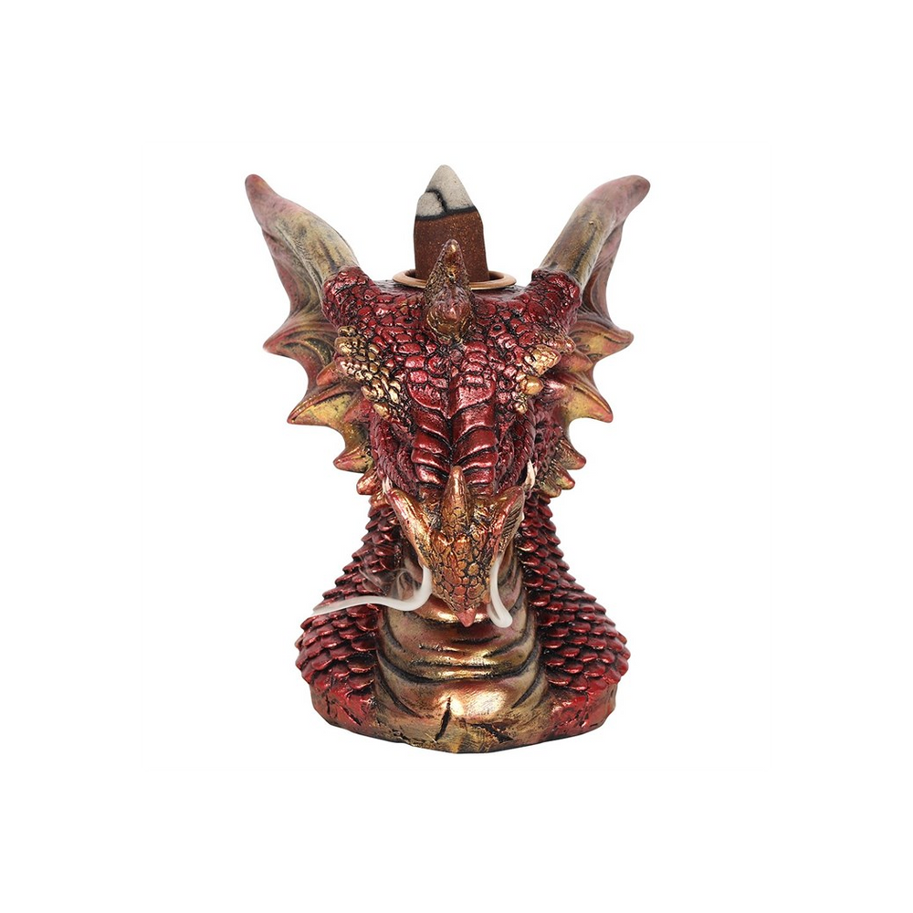 Small Red Dragon Head Backflow Incense Burner