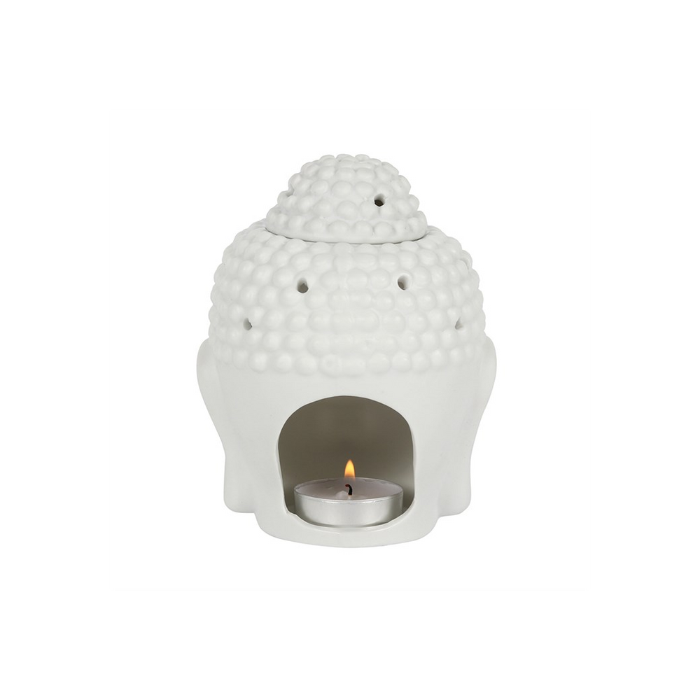 White Buddha Head Oil Burner