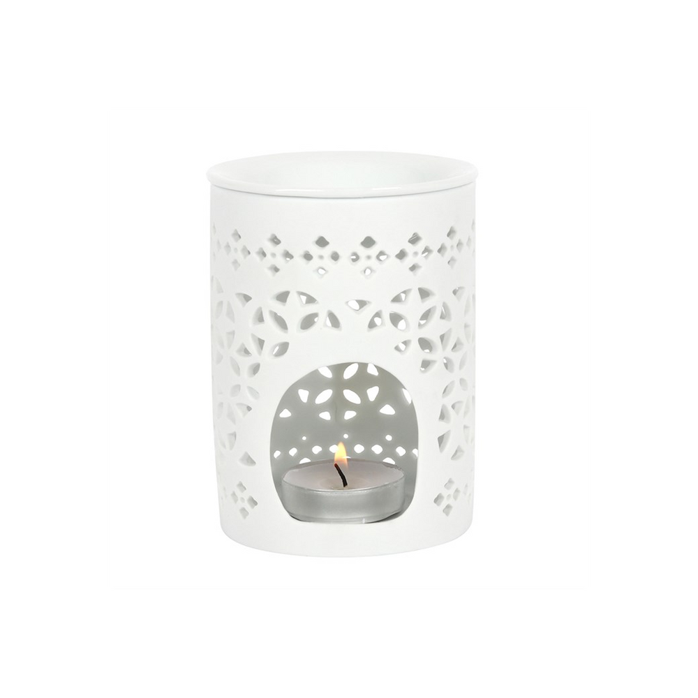 White Matte Cut Out Oil Burner