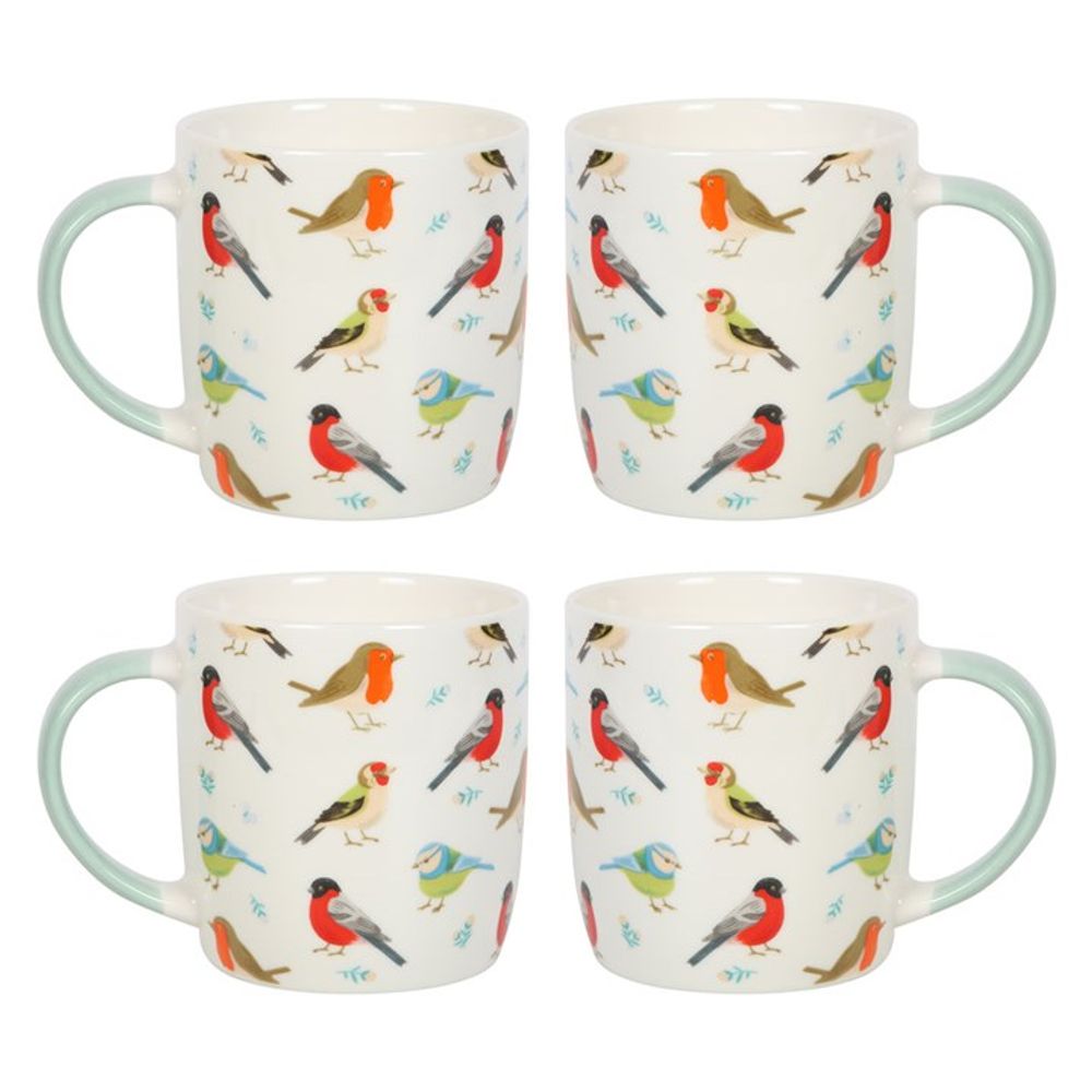 Set of 4 Garden Bird Mugs