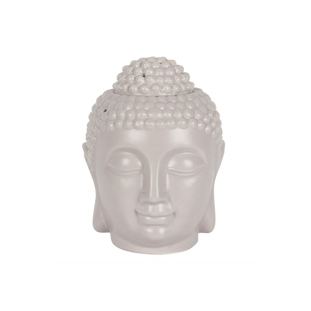 Large Grey Buddha Head Oil Burner