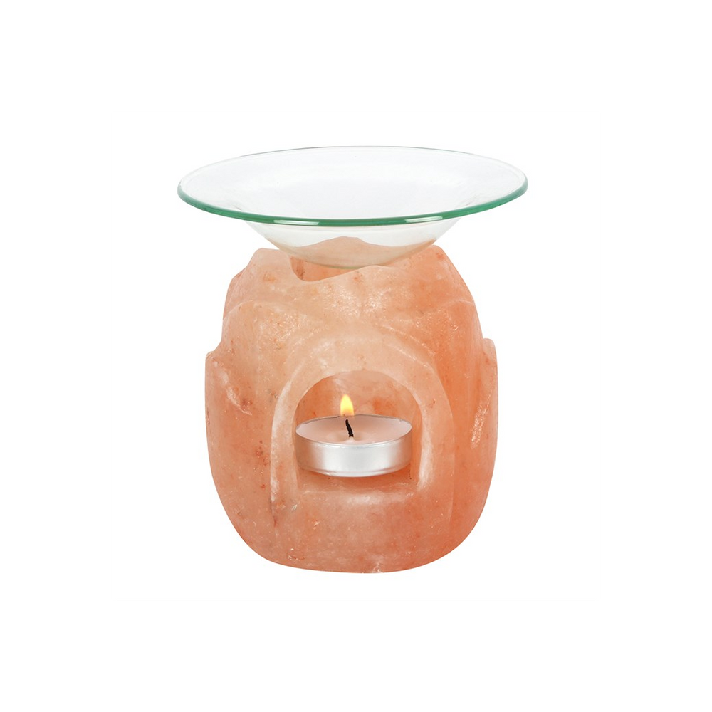 Lotus Flower Shaped Himalayan Salt Oil Burner