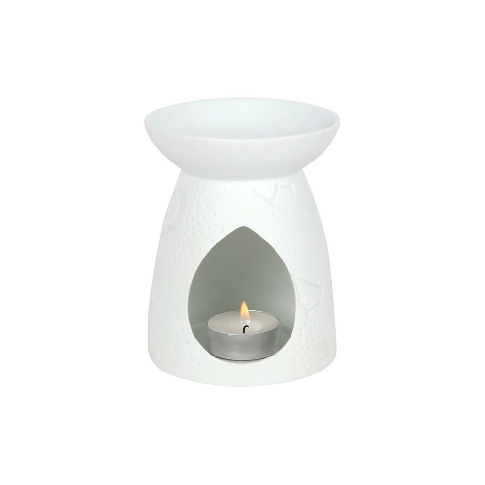 White Ceramic Constellation Oil Burner