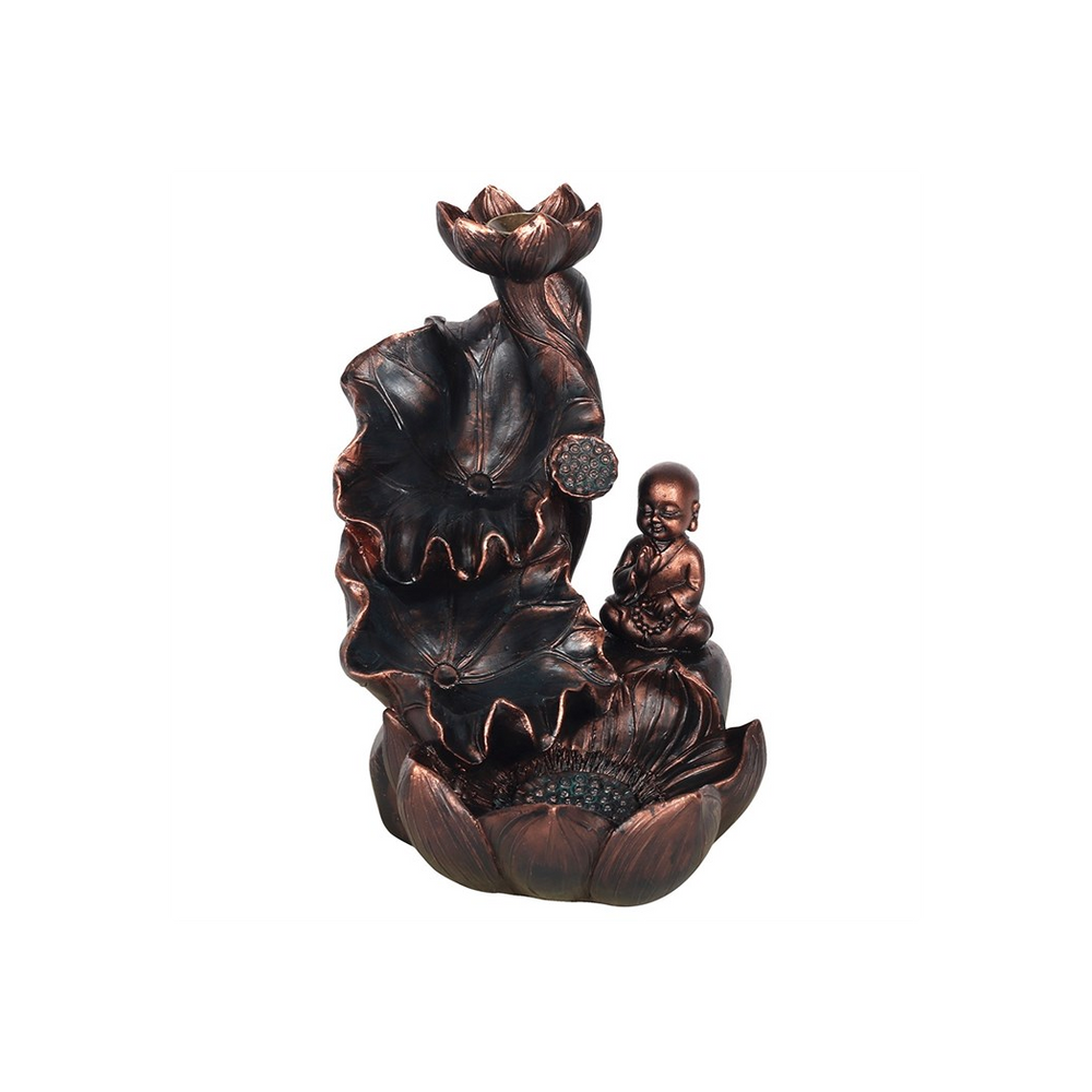 Bronze Effect Buddha Backflow Incense Burner