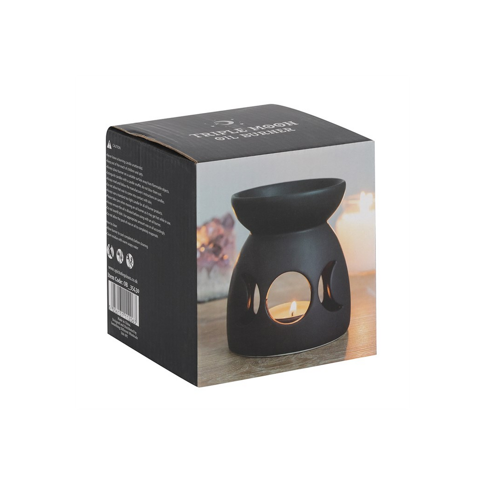 Black Triple Moon Cut Out Oil Burner