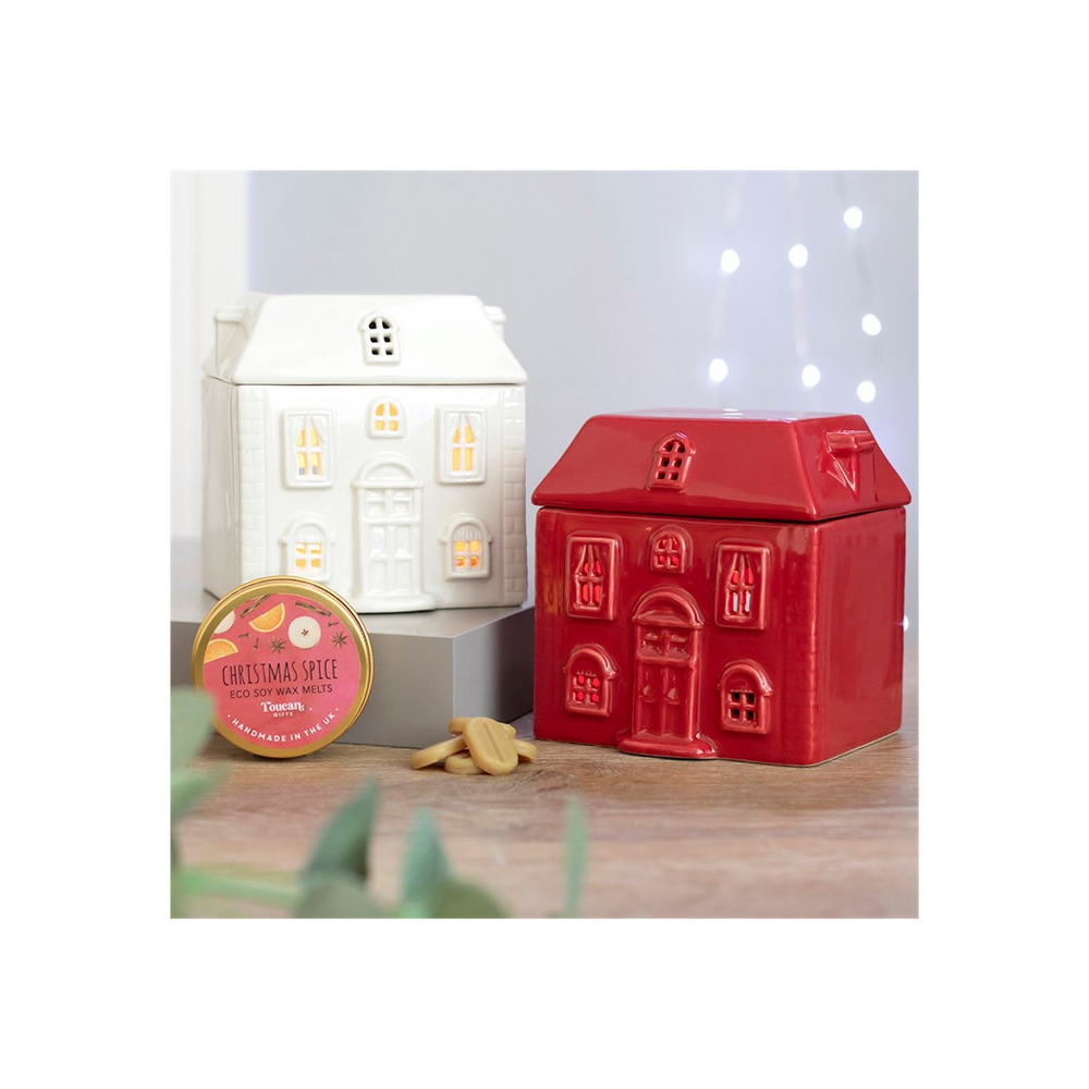 Red Ceramic House Oil Burner