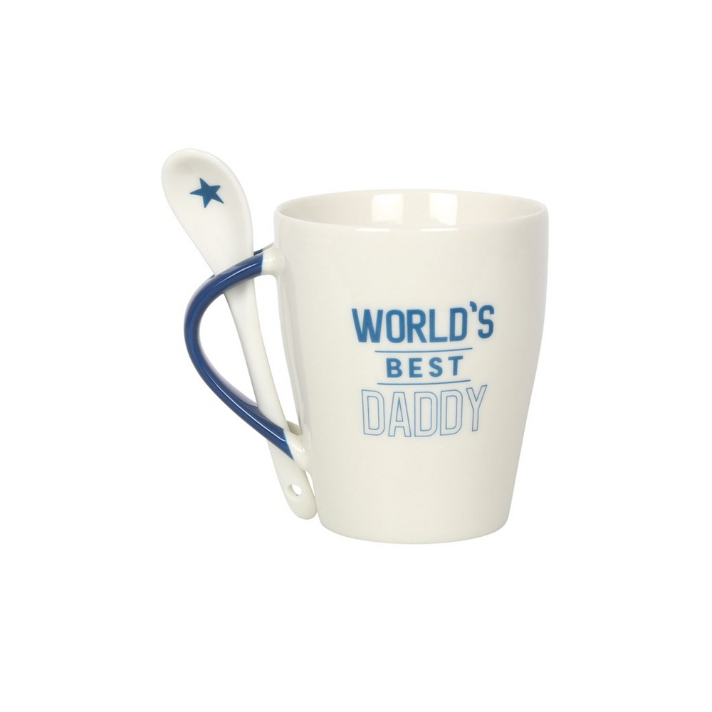 World's Best Daddy Ceramic Mug and Spoon Set