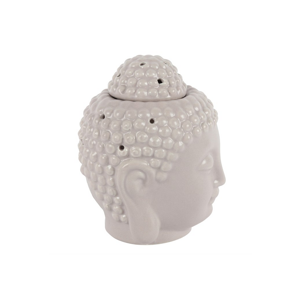 Small Grey Buddha Head Oil Burner