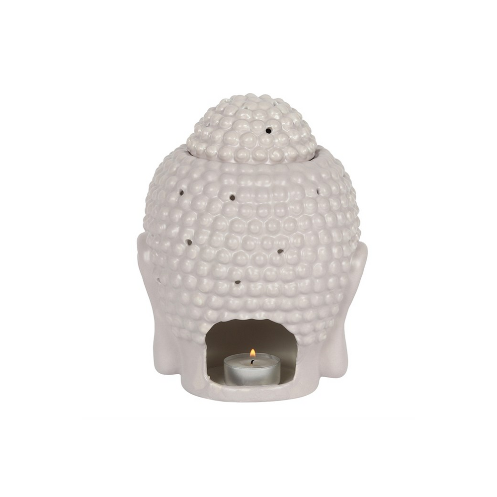 Large Grey Buddha Head Oil Burner