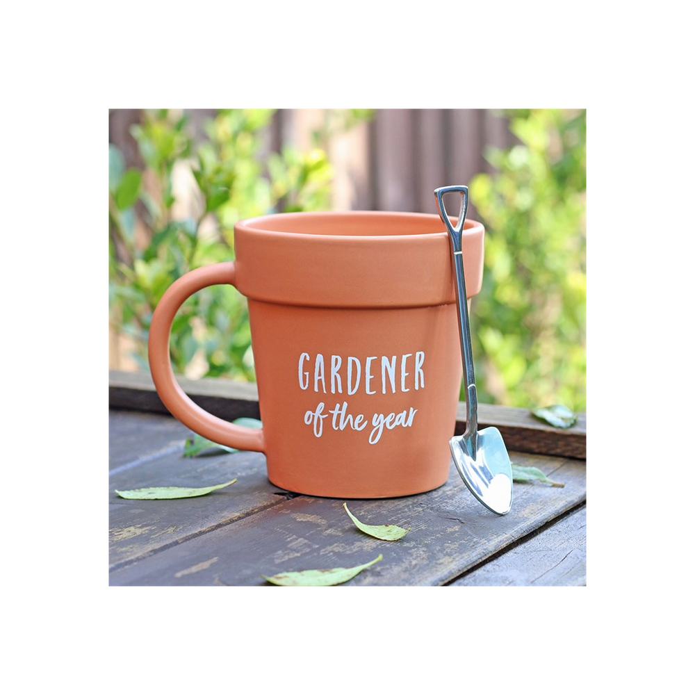 Gardener of the Year Pot Mug and Shovel Spoon